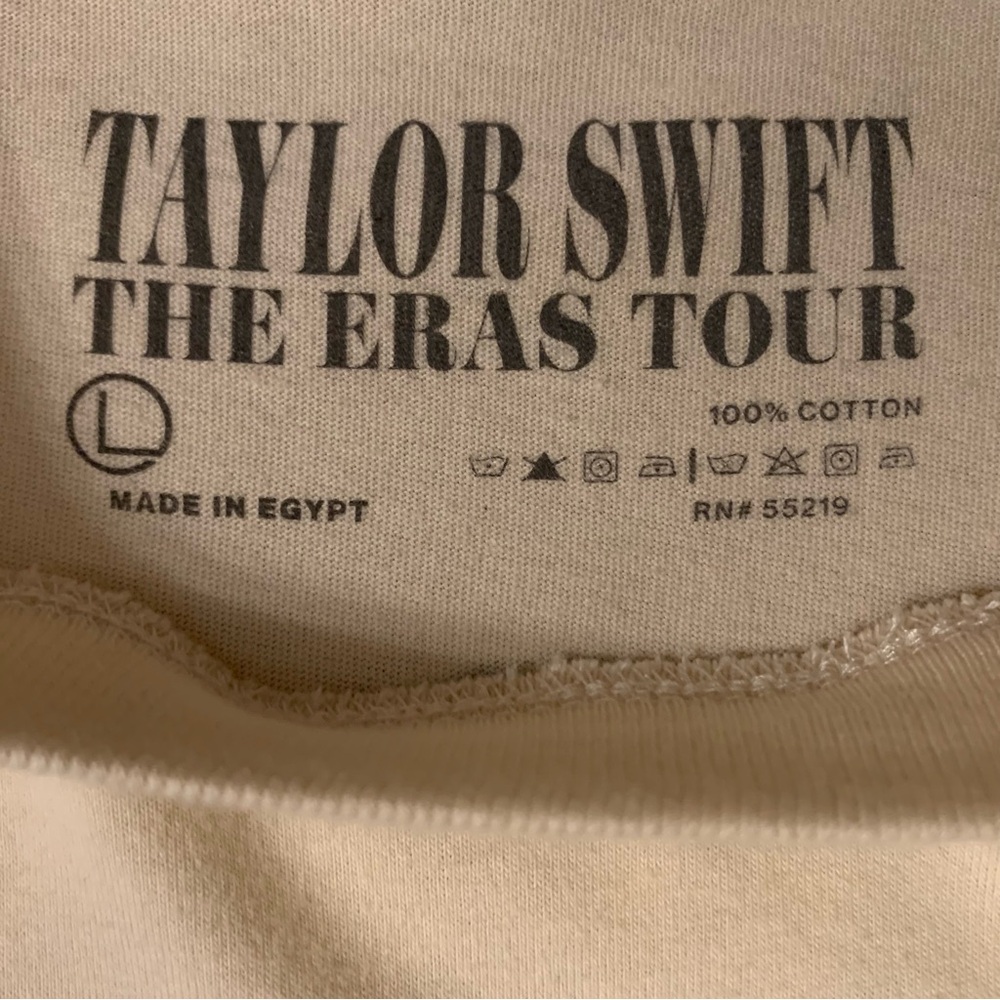 Taylor Swift Authentic Era’s Tour Cream Graphic Band T-Shirt Swiftie Large - Picture 5 of 11